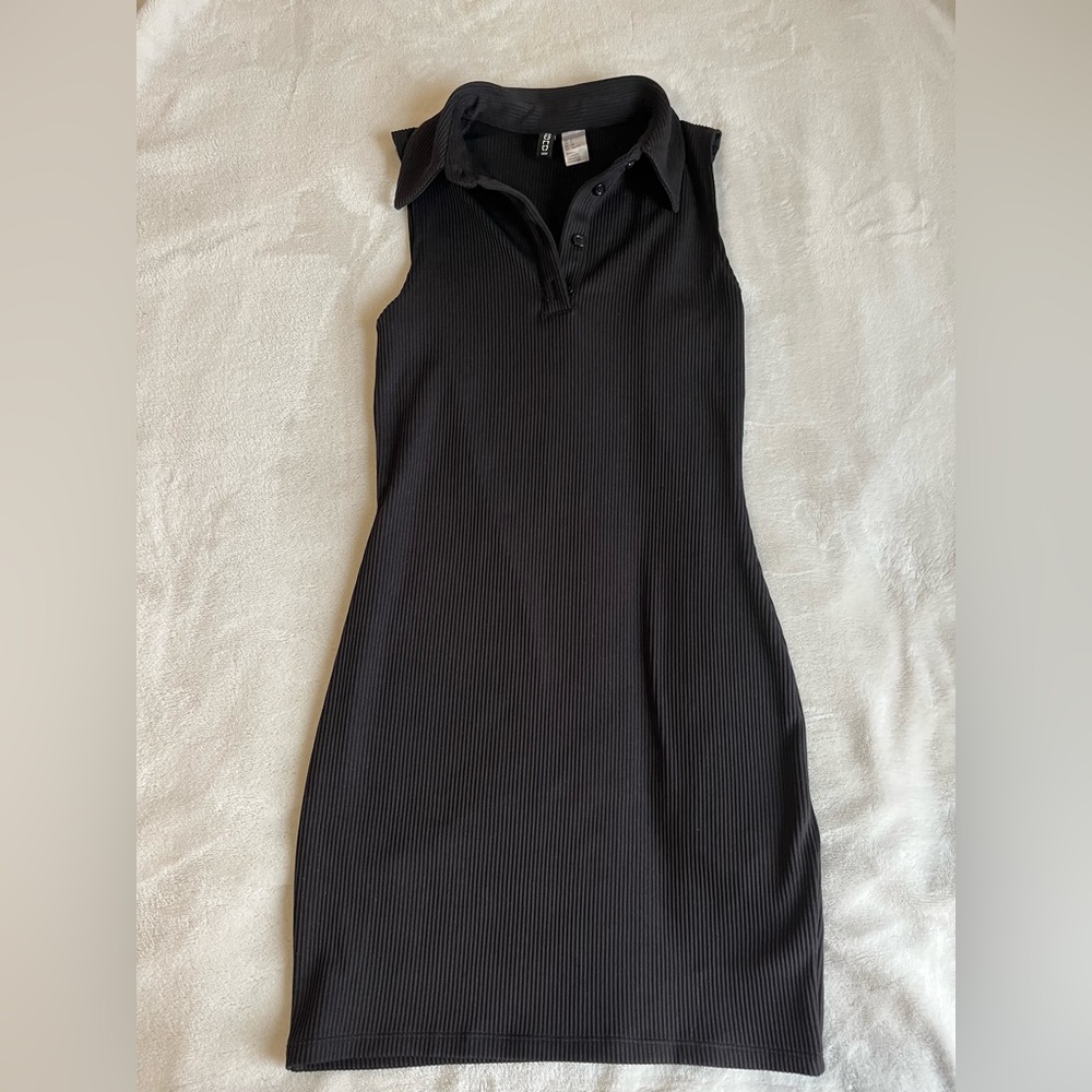 H&M black mini dress size S